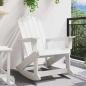 Preview: Adirondack Schaukelstuhl Weiß 73.5x92x90 cm HDPE