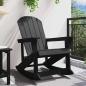 Preview: Adirondack Schaukelstuhl Schwarz 73.5x92x90 cm HDPE