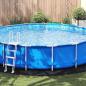 Preview: ARDEBO.de - Runde Poolabdeckung Schwarz Polyethylen Ø 550 cm