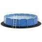 Preview: Runde Poolabdeckung Schwarz Polyethylen Ø 550 cm