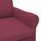 Preview: Moderner Sessel Weinrot Polyesterstoff mit Holzrahmen Mittel