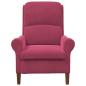 Preview: Burgunderroter Sessel Burgunderrot Polyesterstoff mit Holzbeinen