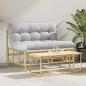 Preview: ARDEBO.de - Gartenbank mit Kissen 110x80x71 cm Stahl