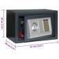 Preview: Elektronischer Digitalsafe Dunkelgrau 31x20x20 cm Stahl