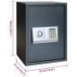 Preview: Elektronischer Digitale Safe mit Regal Dunkelgrau 35x31x50 cm Stahl