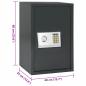 Preview: elektronischer Digital Safe mit Regal Dunkelgrau 40x35x60 cm Stahl