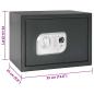 Preview: Elektronischer Digital Safe mit Fingerabdruckschloss 25x35x25 cm Stahl