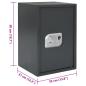 Preview: Elektronischer Digital Safe mit Fingerabdruckschloss 31x35x50 cm Stahl