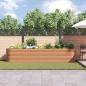 Preview: Garten Hochbeet Holzoptik Galvanisierter Stahl 400 x 80 x 81 cm