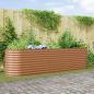 Preview: ARDEBO.de - Hochbeet Pflanzgefäß Holzoptik Metall 320 X 80 X 81 cm Langlebig