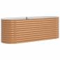 Preview: Braunes Hochbeet - Holzoptik 240x80x81 cm Stahl