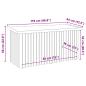 Preview: Aufbewahrungsbox 119x44x58,5 cm behandeltes Kiefernholz