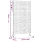 Preview: Florales Zaunpanel Weiß Metall Mittel Dekoratives Design