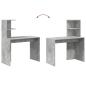 Preview: Betongrauer Schreibtisch Betongrau Spanplatte, Betonoptik Laminat
