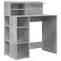 Preview: Schreibtisch mit Stauraum Beton grau 90x48x101.5 cm Holzwerkstoff