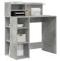 Preview: Schreibtisch mit Stauraum Beton grau 90x48x101.5 cm Holzwerkstoff
