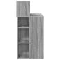 Preview: Tisch mit Stauraum Grau Sonoma 90x48x101,5 cm Holzwerkstoff
