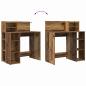 Preview: Tisch mit Stauraum Alte Holz 90x48x101.5 cm Holzwerkstoff