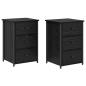 Preview: Black Oak Nachttisch Set Schwarzer Eiche Holzwerkstoff Mittel