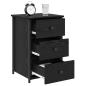Preview: Black Oak Nachttisch Set Schwarzer Eiche Holzwerkstoff Mittel