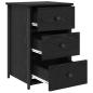 Preview: Black Oak Nachttisch Set Schwarzer Eiche Holzwerkstoff Mittel