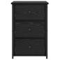 Preview: Black Oak Nachttisch Set Schwarzer Eiche Holzwerkstoff Mittel