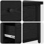 Preview: Black Oak Nachttisch Set Schwarzer Eiche Holzwerkstoff Mittel