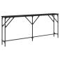 Preview: Konsolentisch Schwarz Eiche 180x23x75 cm Engineered Wood