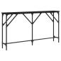 Preview: Konsolentisch Schwarz Eiche 140x23x75 cm Holzwerkstoff