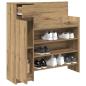 Preview: Schuhschrank Handgefertigte Eiche 100,5x28x100 cm Ingenie Holz