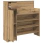 Preview: Schuhschrank Handgefertigte Eiche 100,5x28x100 cm Ingenie Holz