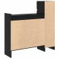 Preview: Schuhschrank Schwarz Eiche 100.5x28x100 cm MDF
