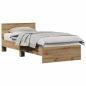 Preview: Bettgestell ohne Matratze mit Kopfteil Artisan Eiche 75x190 cm