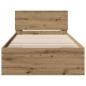 Preview: Bettgestell ohne Matratze mit Kopfteil Artisan Eiche 75x190 cm