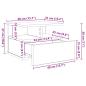 Preview: Schwebender Nachttisch Artisan Eiche 40x31x27 cm Holzwerkstoff