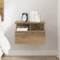 Preview: Schwebender Nachttisch Artisan Eiche 40x31x27 cm Holzwerkstoff