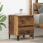 Preview: ARDEBO.de - Bettenschrank Altes Holz 40x35x50 cm Holzwerkstoff