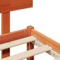 Preview: Bettgestell mit Kopfteil Wax Brown 120x190 cm Massivholz Kiefer