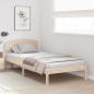 Preview: Bettgestell mit Kopfteil 100x200 cm Massivholz Kiefer