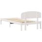 Preview: Bettrahmen mit Kopfteil Weiß 80x200 cm Massivholz Kiefer