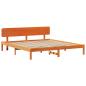Preview: Bettgestell mit Kopfteil Wachsbrown 180x200 cm Massivholz Kiefer