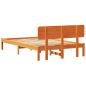 Preview: Bettgestell mit Kopfteil Gewachst Braun 140x190 cm Massivholz Kiefer