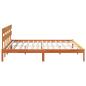 Preview: Bettgestell mit Kopfteil Wachsbrown 180x200 cm Massivholz Kiefer