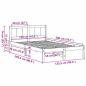Preview: Wachsbrown Bettgestell Wachsbrown Massivholz 120 x 200 cm