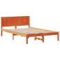 Preview: Massives Kiefer Bettgestell Gewachstes Braun Massivholz