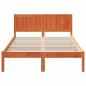 Preview: Massives Kiefer Bettgestell Gewachstes Braun Massivholz
