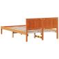 Preview: Massives Kiefer Bettgestell Gewachstes Braun Massivholz