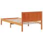 Preview: Kiefernholz Bettgestell Gewachst Braun Massivholz 100 x 200 cm