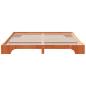 Preview: Bettgestell Gewachst braun Massivholz 200 x 200 cm Bettgestell