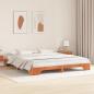 Preview: ARDEBO.de - Bettrahmen Wachsbrown Massivholz Kiefer 180 x 200 cm Bettrahmen